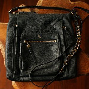 Elliott Lucca Black Leather Crossbody Purse